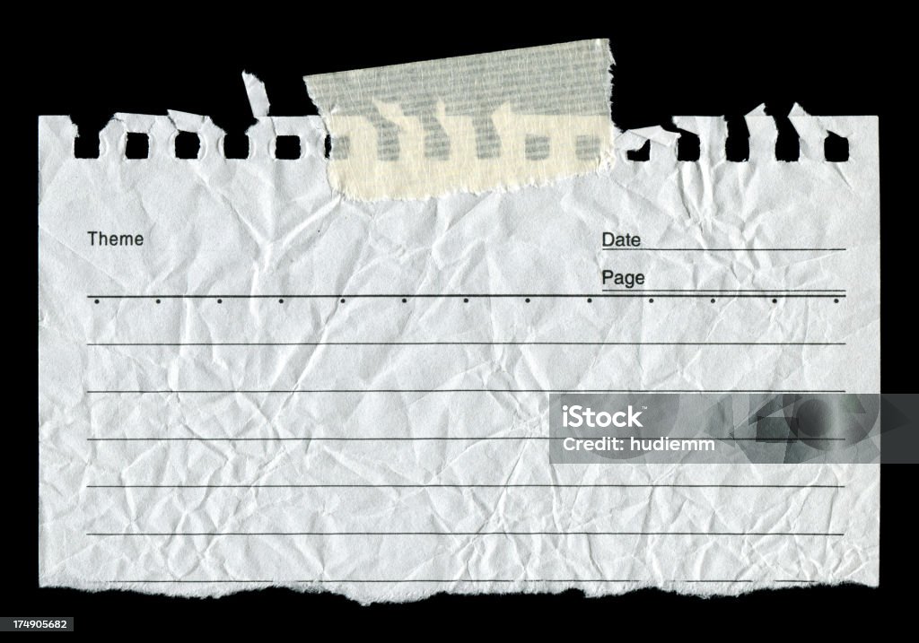 Torned noteoad ページの背景、粘着テープ付き - 破れた紙のロイヤリティフリーストックフォト