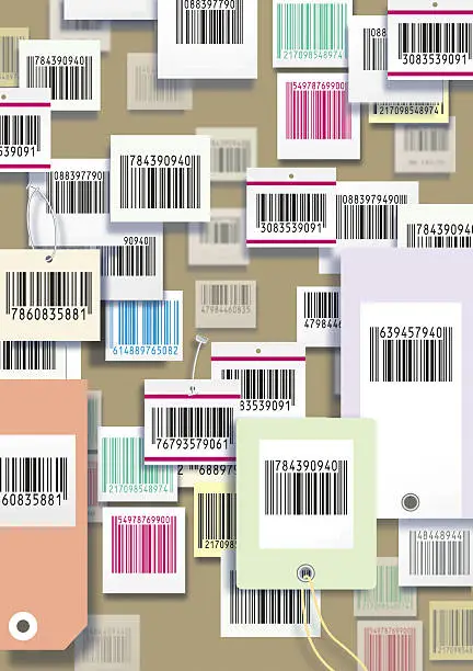 Concept of barcodes filling the whole page.