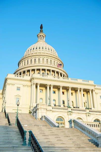 istock Capitol Building Washington DC Blue Sky with Steps 174905989
