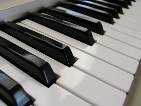 Keys on a Digital 88-Key Portable Grand Piano