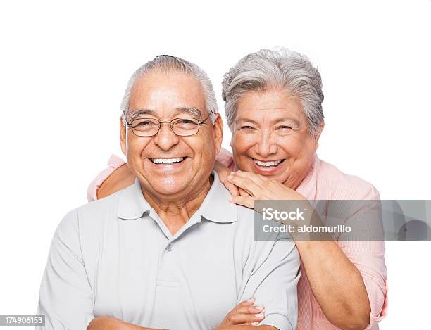 활기참 선임 커플입니다 흰색 배경 흰색 배경에 대한 스톡 사진 및 기타 이미지 - 흰색 배경, 노인, 노인 커플