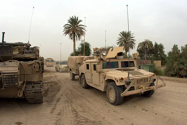 View of Armored HMMWV in Iraq.