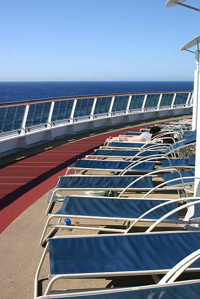 Cruise Deck Chairs stock photo