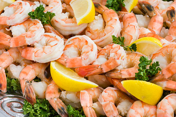 Shrimp Cocktail Food Platter stock photo