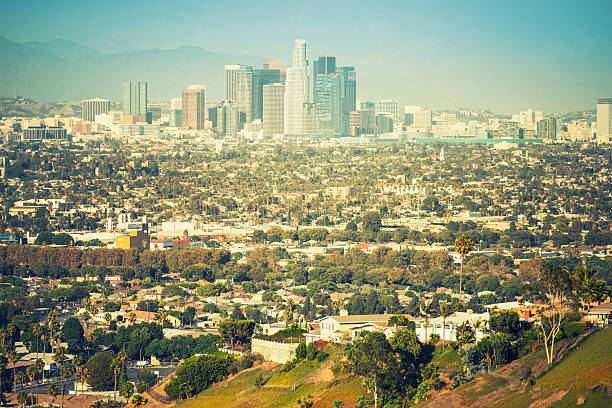 istock Los angeles skyline with the financial district 174906808