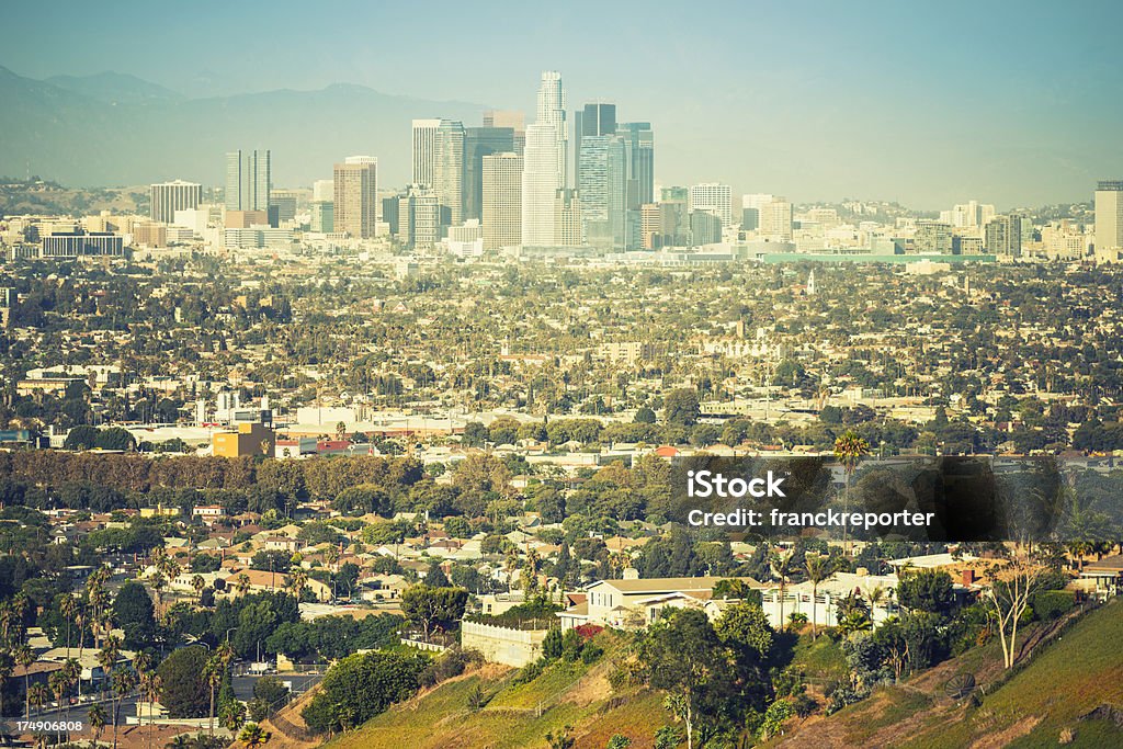 Los angeles skyline with the financial district  Architecture Stock Photo