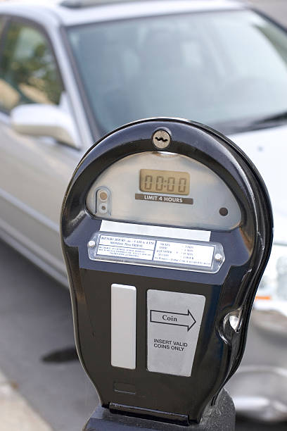 istock Parking meter in front of a car 174906829