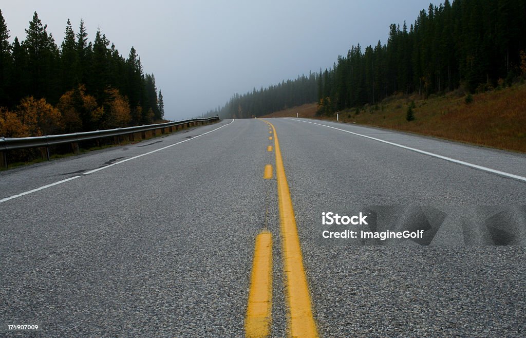 Highway in den Wald - Lizenzfrei Fernverkehr Stock-Foto