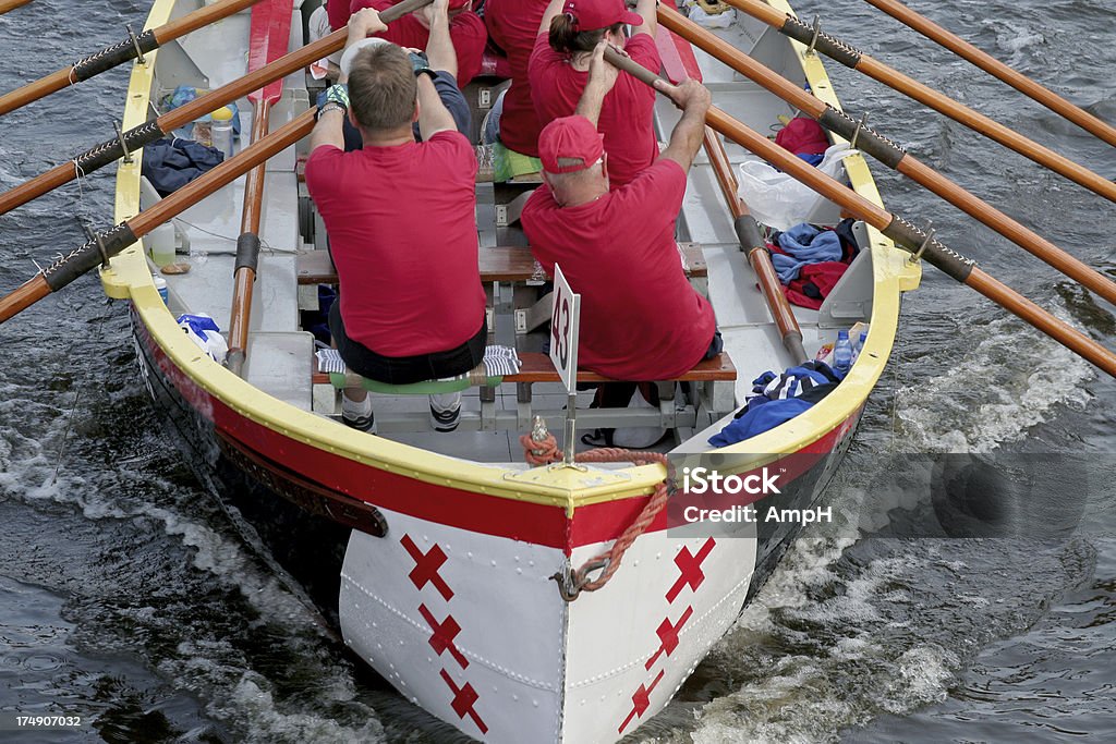 Équipe d'aviron de Sloupe - Photo de Aviron libre de droits