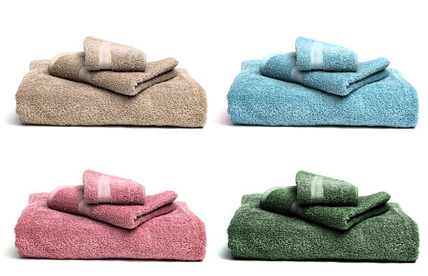 Four Sets of Guest Towels stock photo