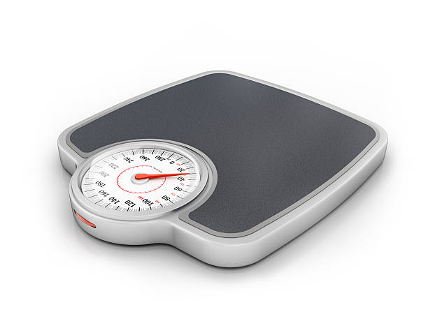 weight scale isolated stock photo