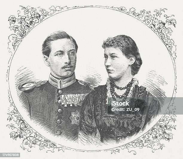 Deutscher Kaiser Wilhelm Ii Und Augusta Victoria Stock Vektor Art und mehr Bilder von Kaiser Wilhelm II. - Kaiser Wilhelm II., Asiatischer Holzschnitt, Deutsche Kultur