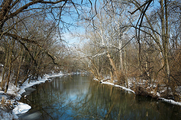 istock Plain City, Ohio stream in the winter. 174908002