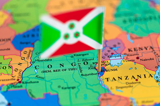 istock Map and flag of Burundi 174908059