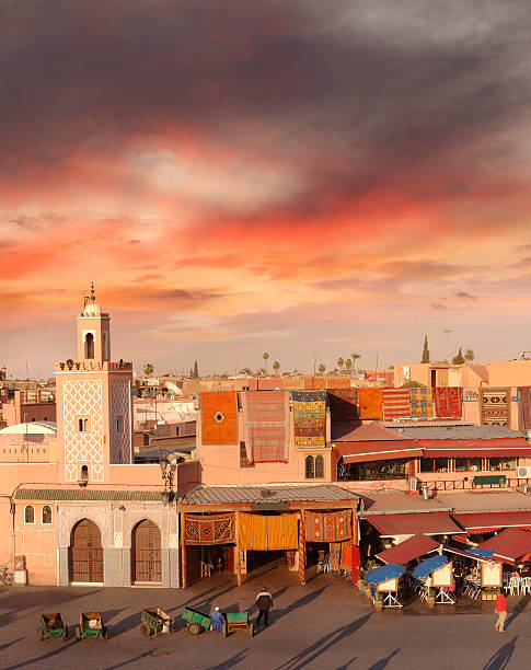 Djemaa el-Fna Square in Marrakesh Djemaa el-Fna Square by sunset light. See other Moroccan photos: djemma el fna square stock pictures, royalty-free photos & images