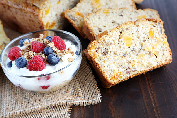 apricot bread and yogurt