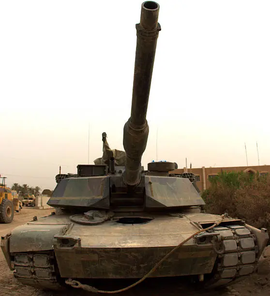 M-1 Abrams Main Battle in Iraq. Semi-Fisheye effect.