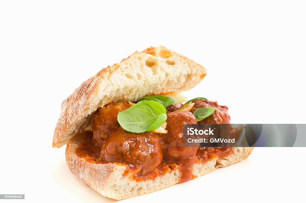 Polpette Sandwich - Foto stock royalty-free di Panino ripieno