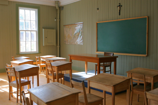 School building of an abandoned Japanese elementary school