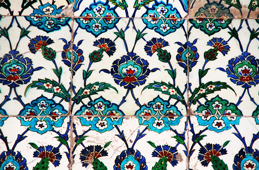 Turkish tiles with a flower design