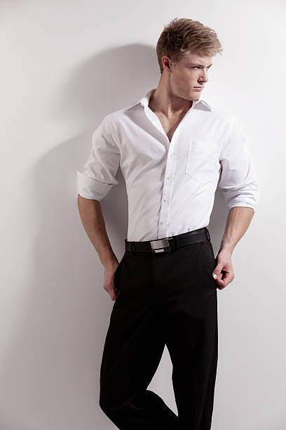 istock Businessman posing in front of a white background 174910026