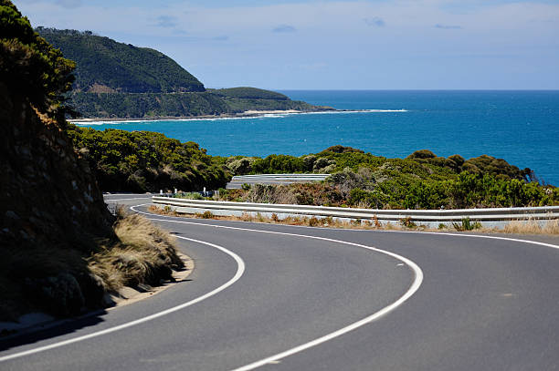istock Great road by the ocean on a clear day 174910157