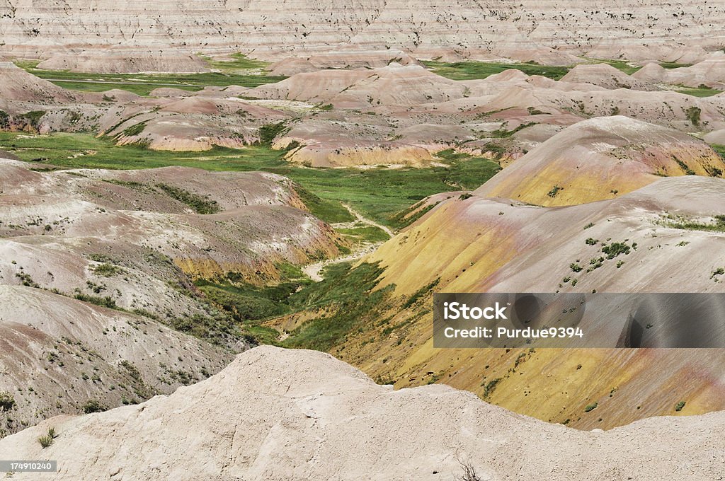 Giallo Mounds sezione Parco Nazionale di Badlands paesaggio in South Dakota - Foto stock royalty-free di Ambientazione esterna
