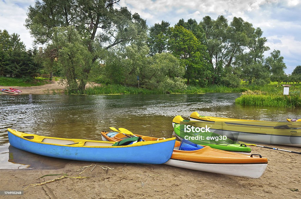 Kayak sul fiume Krutynia, Polonia - Foto stock royalty-free di Kayak