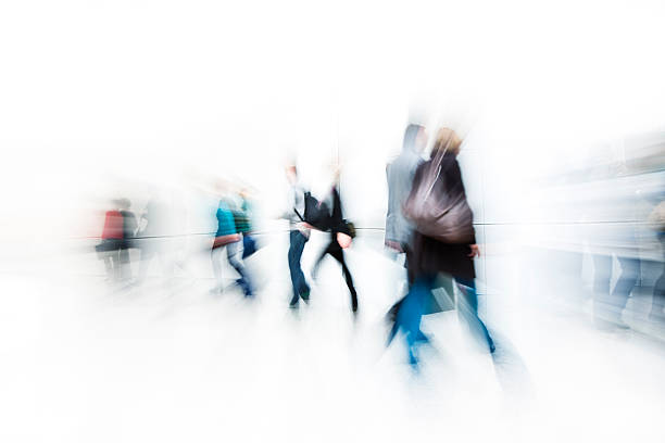 istock Blurred People Rushing Against White Background 174911842