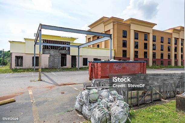 Hotel Construction Stopped Before Complete Stock Photo - Download Image Now - Abandoned, Bank - Financial Building, Banking