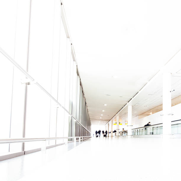 istock Modern airport walkway 174912386