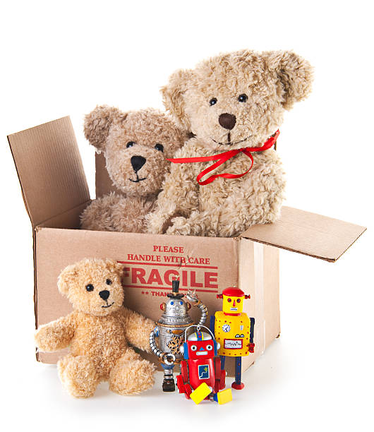 istock Donation Box with Teddy Bear, Robots and Toys 174912448