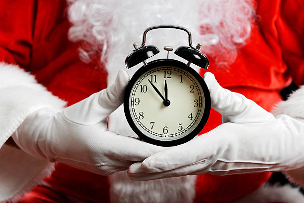 istock Santa Claus with an alarm clock 174912754