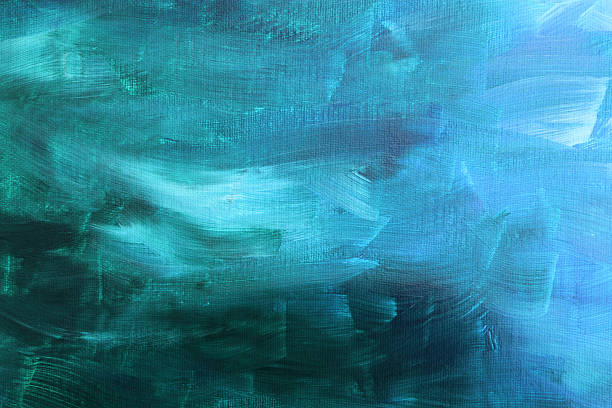 아크릴 페인트 3d - oil painting brush stroke abstract green 뉴스 사진 이미지