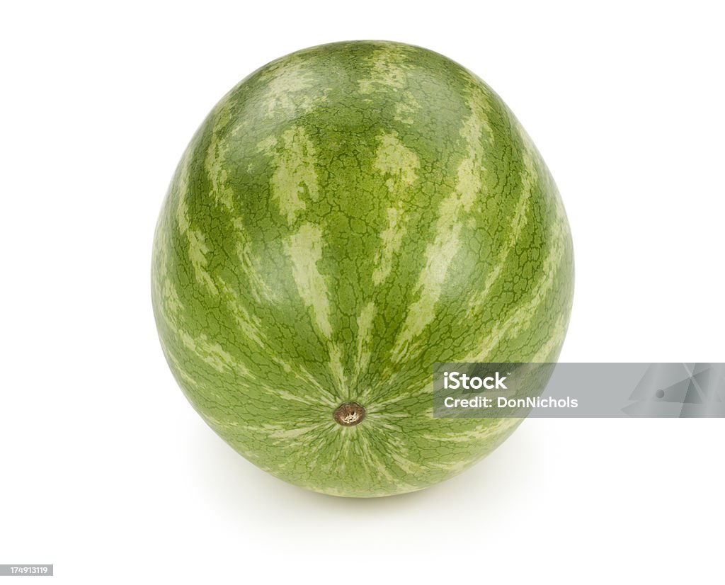 Whole Watermelon Isolated Whole watermelon isolated on white.Please also see: Color Image Stock Photo