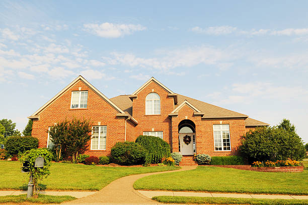 istock Modern American Brick Home in Indiana with Nice Landscaping 174913482