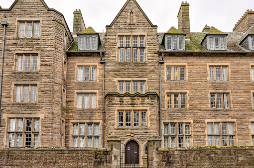 St Andrews, Scotland - September 22, 2023: The iconic buildings of the University of St Andrews in Scotland