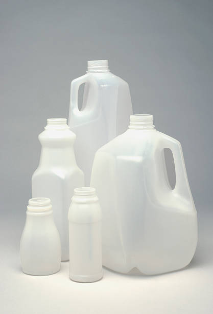 White Plastic jugs stock photo