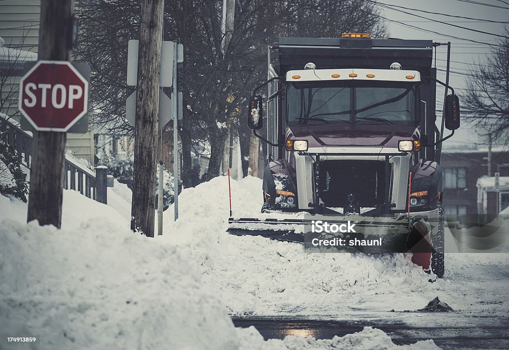 Clearing the Road A snowplow clears a street in Halifax's North End. Dump Truck Stock Photo