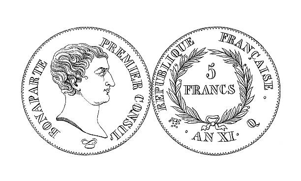 18 世紀の 5 フラン硬貨/歴史豊かなイラスト - french coin illustrations点のイラスト素材／クリップアート素材／マンガ素材／アイコン素材