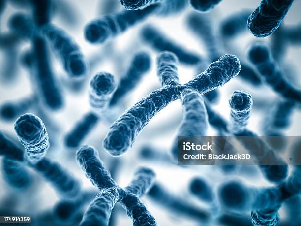 Chromosomes Stock Photo - Download Image Now - Chromosome, Blue, Chemistry