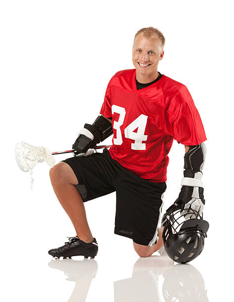 istock Portrait of a happy lacrosse player 174914404
