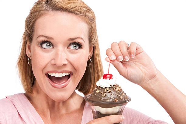 istock Excited Woman with Ice Cream Sundae 174914620