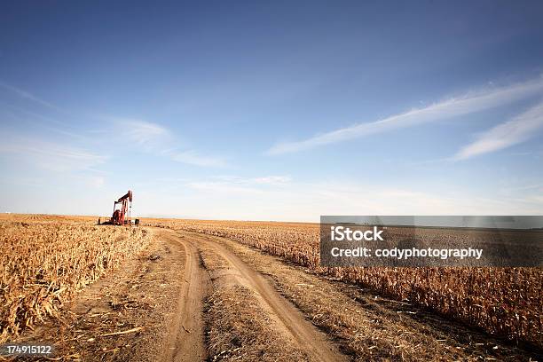 Pump Jack In Field Stock Photo - Download Image Now - Oil Industry, Agricultural Field, Agricultural Machinery