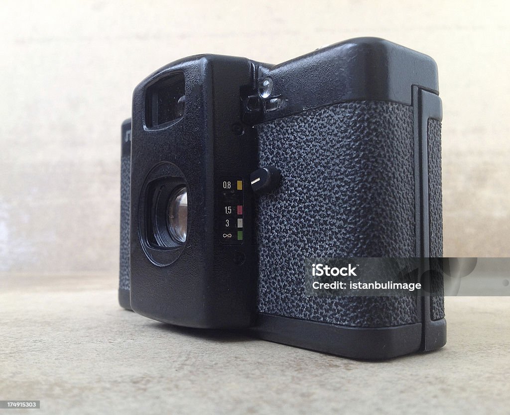 35mm compact camera Black Color Stock Photo