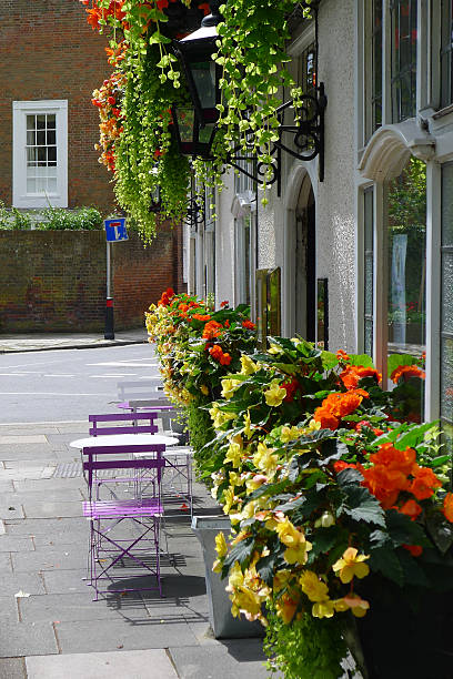 istock Chairs outside a Public House 174915787