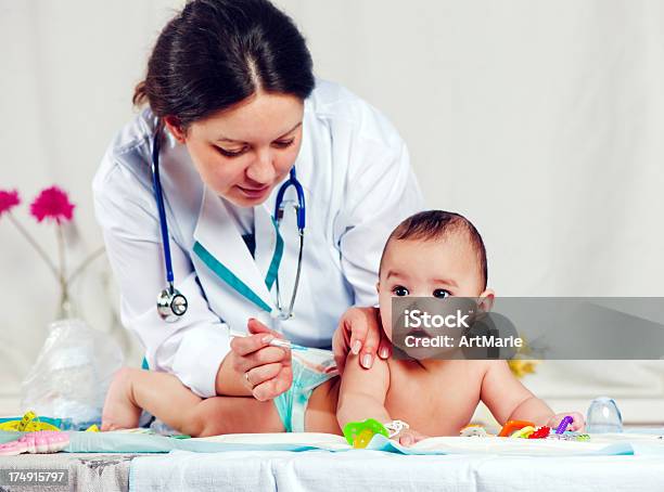 Vaccination Stock Photo - Download Image Now - Baby - Human Age, Flu Vaccine, Doctor