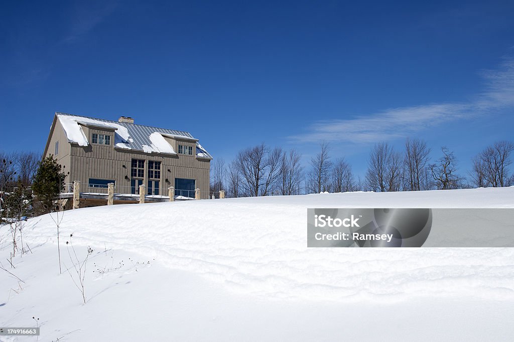Casa di campagna in inverno - Foto stock royalty-free di Ambientazione esterna