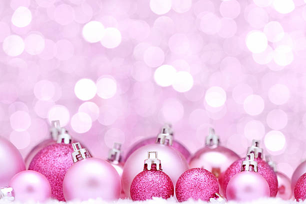 розовый christmas balls - pink christmas christmas ornament sphere стоковые фото и изображения