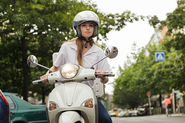 istock Delivering fast food on Motor scooter 174917113